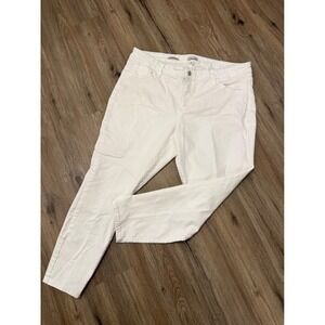 Ava & Viv Womens White Mid Rise Skinny Jeans Plus Size 20 Solid Denim Pants